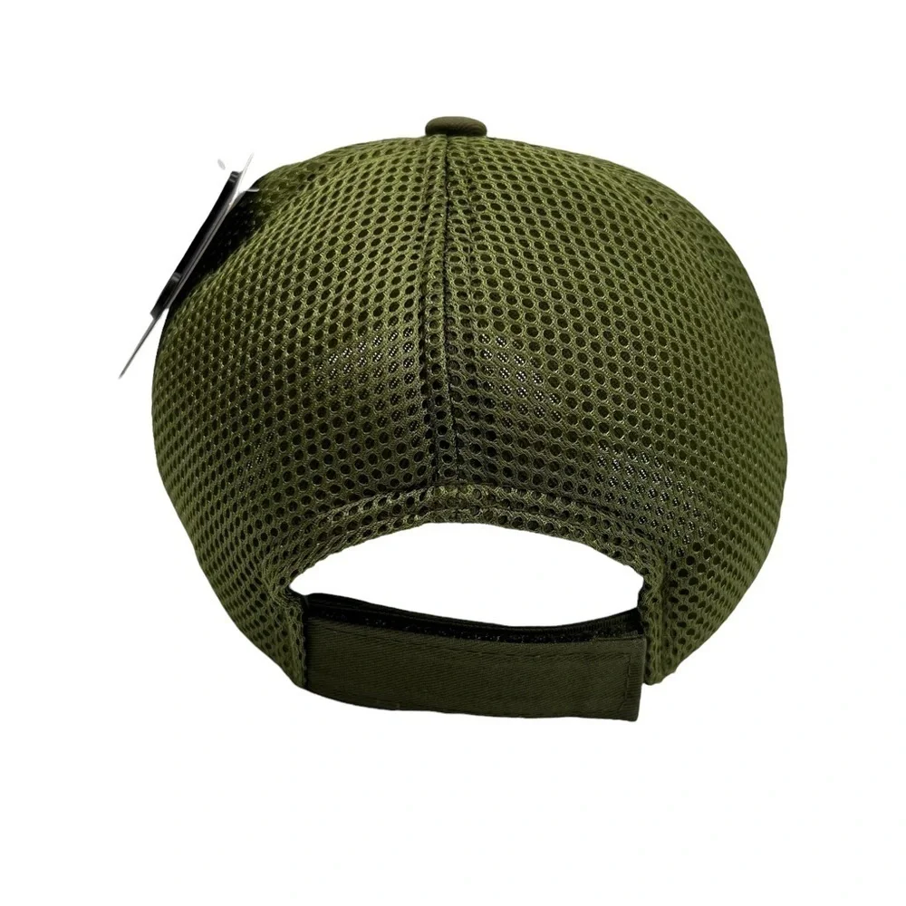 NWT DK Accessories Green AMERICAN FLAG Detachable Patch Premium Baseball Cap Hat
